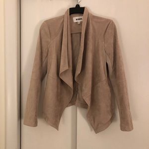 Relaxed suede blazer jacket